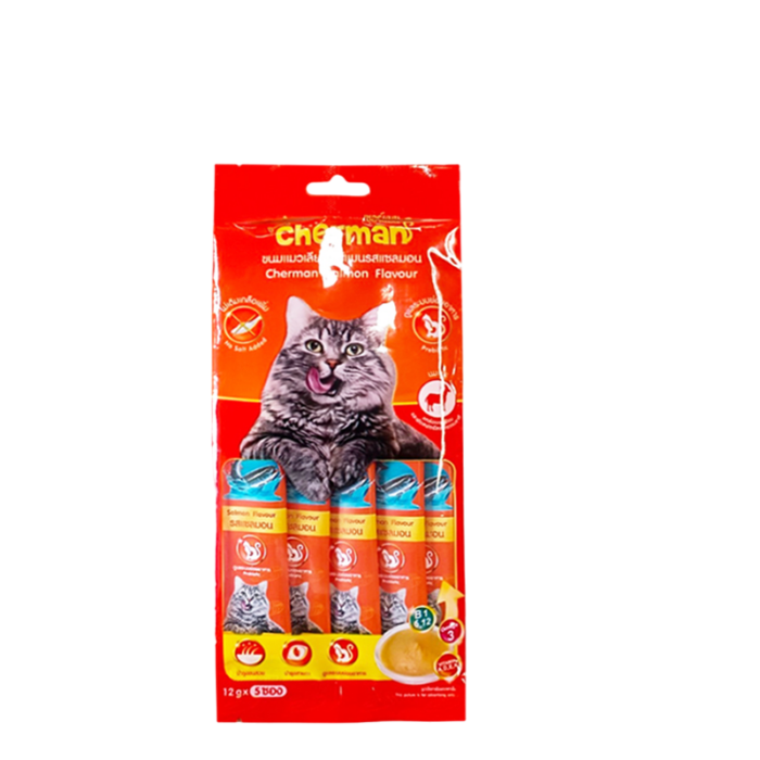 Cherman Creamy Treat Salmon & Prebiotic Cherman Creamy Treat Salmon & Prebiotic - ครีมแมวเลียรสปลาแซลมอนผสมพรีไบโอติค 12g