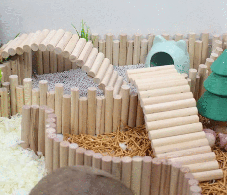 บันไดไม้ปีนเขาหนูแฮมสเตอร์