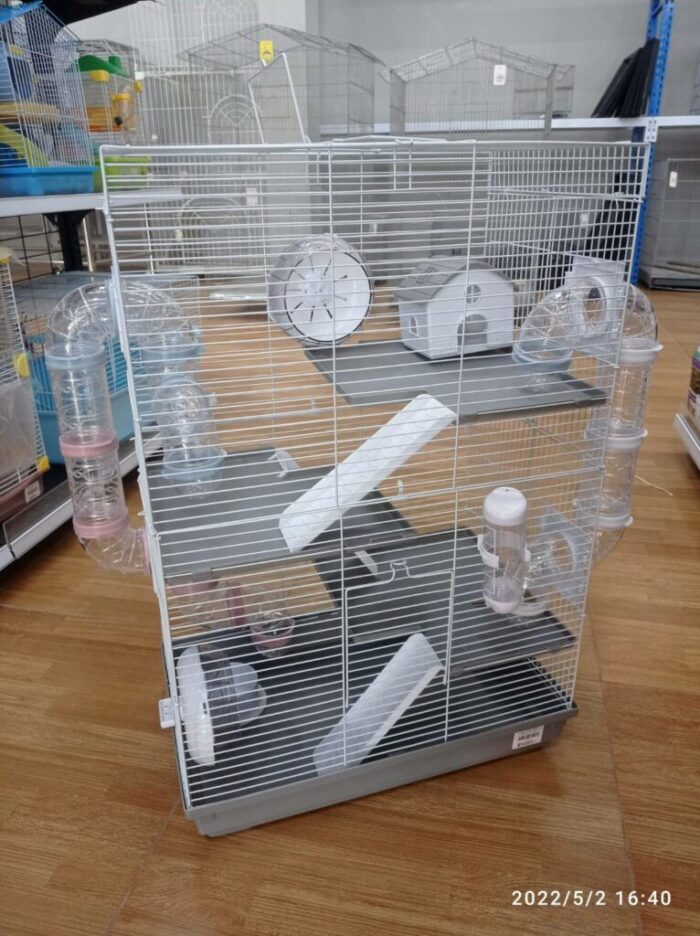 236141-2 KIAO Hamster Cage 511DB - กรงแฮมเตอร์ 4ชั้นพร้อมอุปกรณ์ (55x30x70cm) (236141)