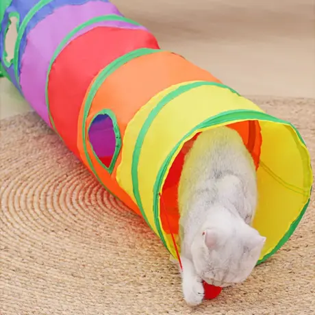 Cat Tunnel - อุโมงค์ของเล่นแมว แบบตรง (25x120cm) (246205)