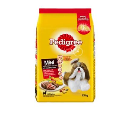 SOOS Pedigree Mini - สุนัขโตพันธุ์เล็กรสเนื้อวัว แกะและผัก 1.3kg (242421)