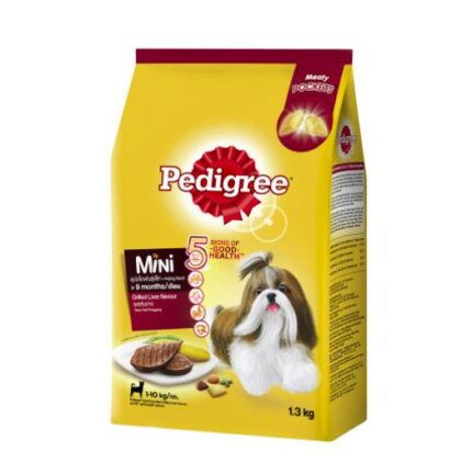 Pedigree Mini - อาหารสุนัขโตพันธุ์เล็กรสตับย่าง 1.3kg (242426)