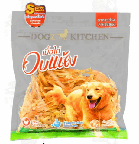 Dogz Kltchen Dog Treats JHA01 - ขนมสุนัข เนื้อไก่อบแห้งสไลด์ 320g (247298)
