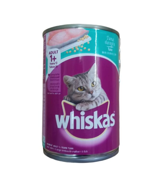 Whiskas Can Adult Tuna - อาหารแมวกระป๋องรสปลาทูน่า 400g (259965)