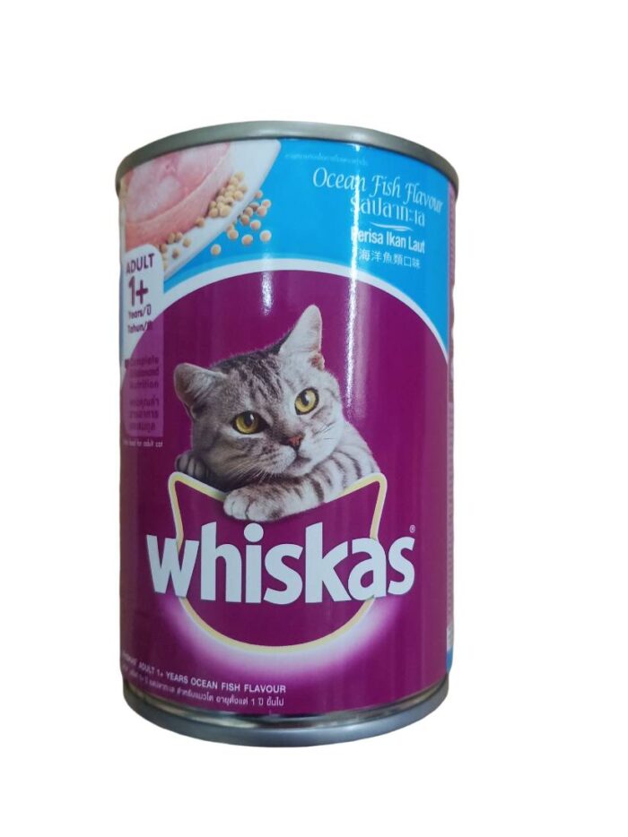 Whiskas Can Adult Ocean Fish Flavour - อาหารแมวกระป๋องรสปลาทะเล 400g (259966)