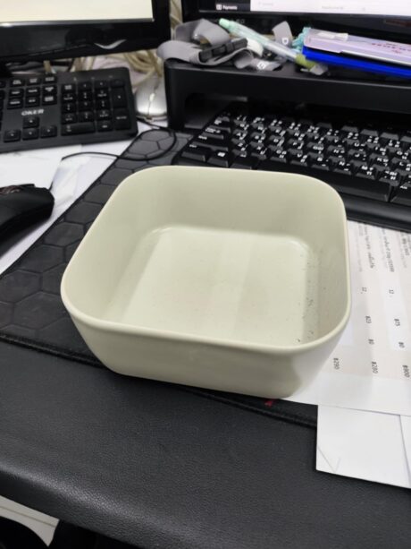Square Ceramic Cup - ถ้วยเซรามิคสี่เหลี่ยม (6นิ้ว สูง2.5นิ้ว)