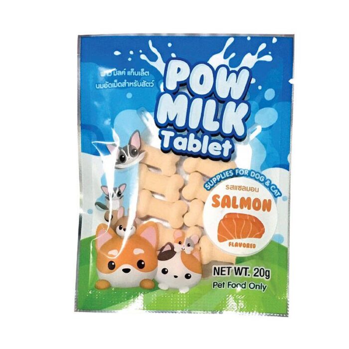 Pow Milk Tablet - นมอัดเม็ดรูปกระดูกรสแซลมอน 20g (251560)