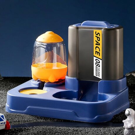 Pet Feeder Food & Water Space 08 - ที่ให้อาหารและน้ำสำหรับสัตว์เลี้ยงแบบอวกาศ (30x22x23cm) (257292)
