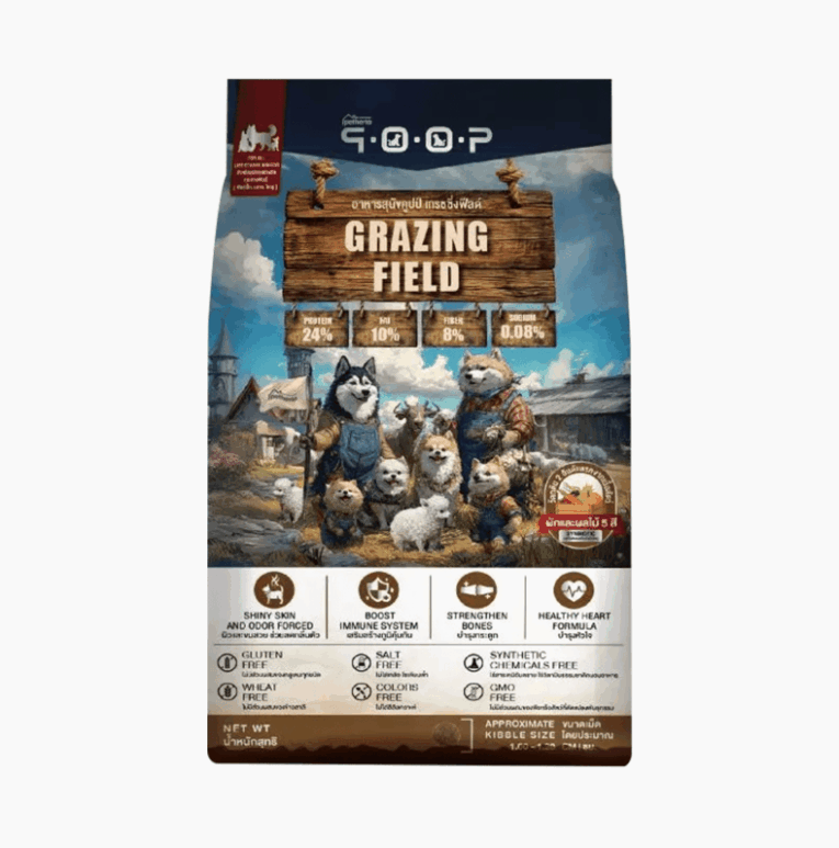 QOOP Dog Food Grazing Field - อาหารสุนัขคูปป์ รสเนื้อวัวและแกะ 1kg