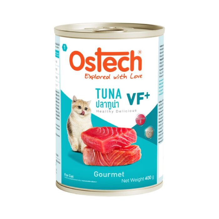 01_ostech_gourmet_vf_tuna Ostech VF+ Tuna - อาหารแมวกระป๋อง ออสเทค รสทูน่า 400g