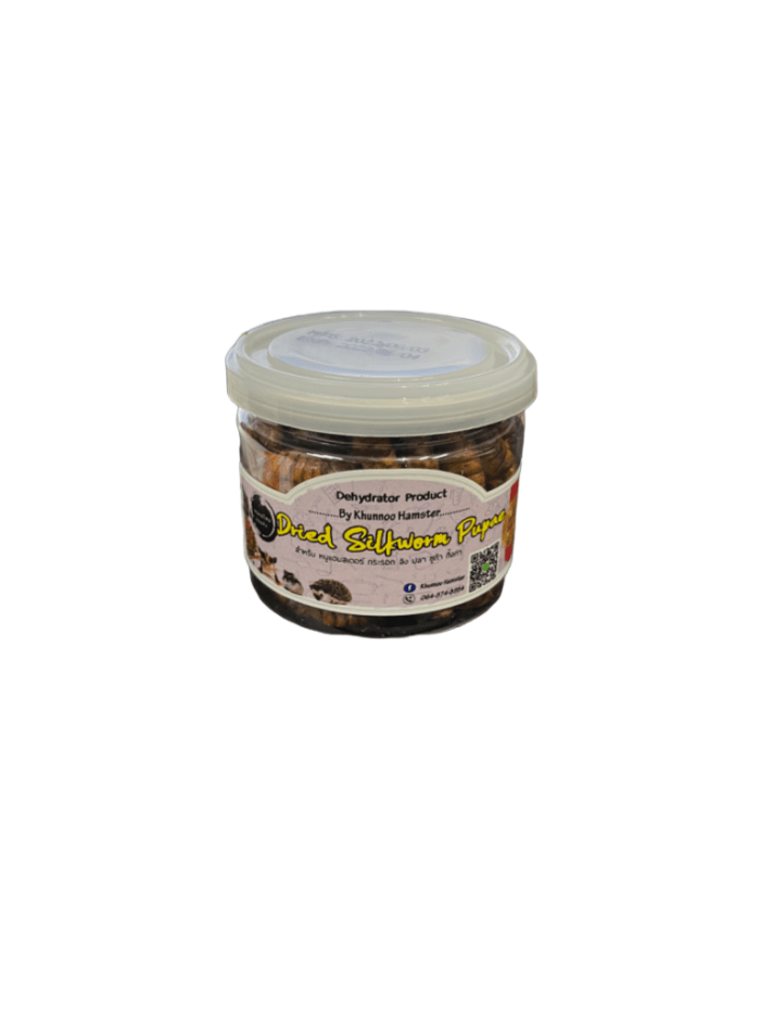 Dehydrator Dried Silkworm Papae - หนอนไหมอบแห้ง กระปุกเล็ก 55g (265707)