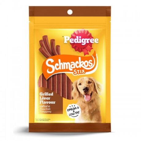 SOOS Pedigree Schmackos Stix Grilled Liver Flavor - ขนมชนิดแท่งสำหรับสุนัขรสตับย่าง 70g (261509)