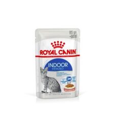 Royal Canin Indoor Sterilised Gravy - อาหารแมวเปียกสูตรสำหรับแมวเลี้ยงในบ้านและแมวทำหมันในน้ำเกรวี่ 85g (264055)