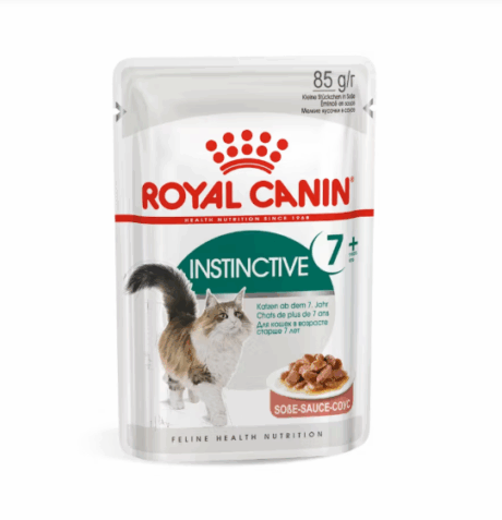 Royal Canin Instinctive Gravy 7+ - อาหารแมวเปียกสูงวัย อินสทิงค์ทีฟในซอสเกรวี่ 85g