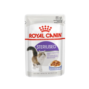 อาหารแมวเปียก 263244 Royal Canin Sterilised Jelly - อาหารแมวเปียกสูตรเฉพาะสำหรับแมวทำหมัน ในวุ้นเจลลี่ 85g