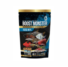Boost Monster M - อาหารปลาช่อนและอาหารปลากินเนื้อ เร่งโต เร่งสี ขนาดเม็ด 4-5mm 300g (67120)