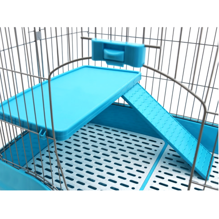 om Shobi Rabbit Cage R61A - กรงกระต่าย 2ชั้นพร้อมอุปกรณ์ (82x52x66cm) (263285)