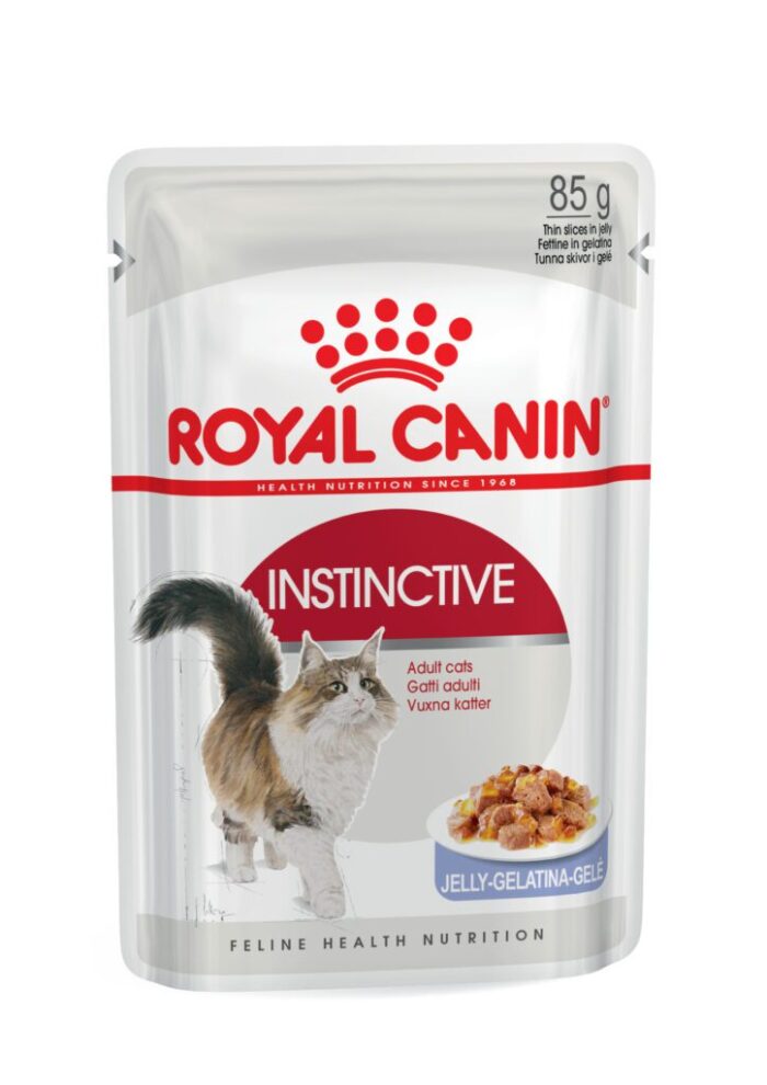 Royal Canin Instinctive Jelly-Gelatina-Gele - อาหารแมวเปียกฟีไลน์ เฮลท์นูทริชั่น อินสทิงค์ทีฟในเจลลี่ 85g (264059)