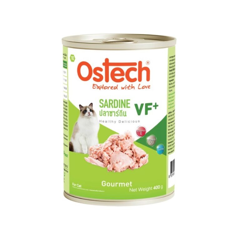 Ostech VF+ Sardine - อาหารแมวกระป๋อง ออสเทค รสซาร์ดีน 400g
