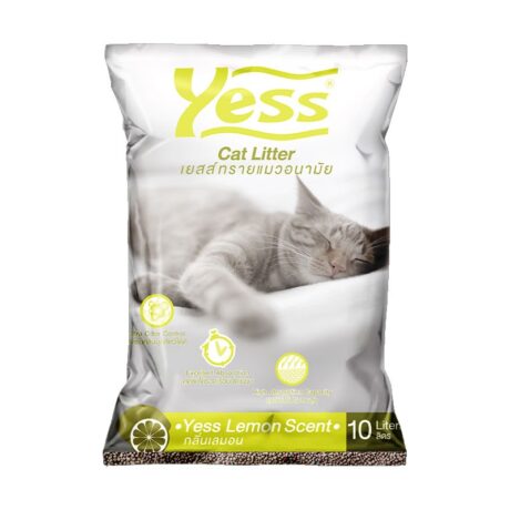 SOOS Yess Cat Litter Lemon Scent - ทรายแมวอนามัย กลิ่นเลมอน 10L (264461)