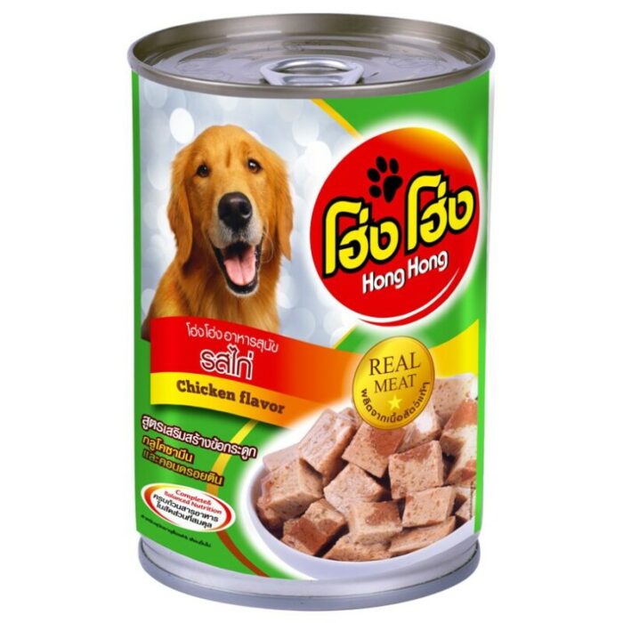 Hong Hong โฮ่ง โฮ่ง - อาหารเปียกสุนัขแบบกระป๋องรสไก่ 400g (274019)