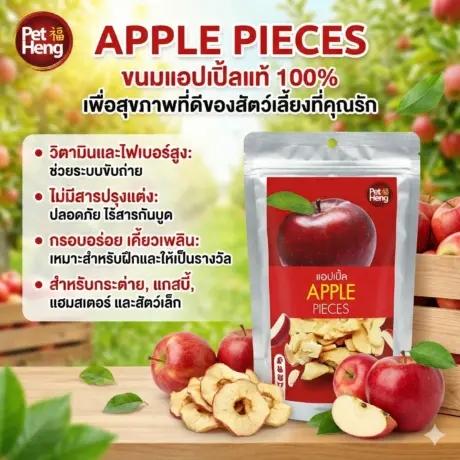 Pet Heng Pet Snack - ขนมสัตว์เลี้ยงแอปเปิ้ล 80g