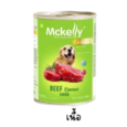 Mckelly Real Meat Dog Food Beef Flavor - อาหารสุนัขแบบกระป๋องรสเนื้อวัว 400g