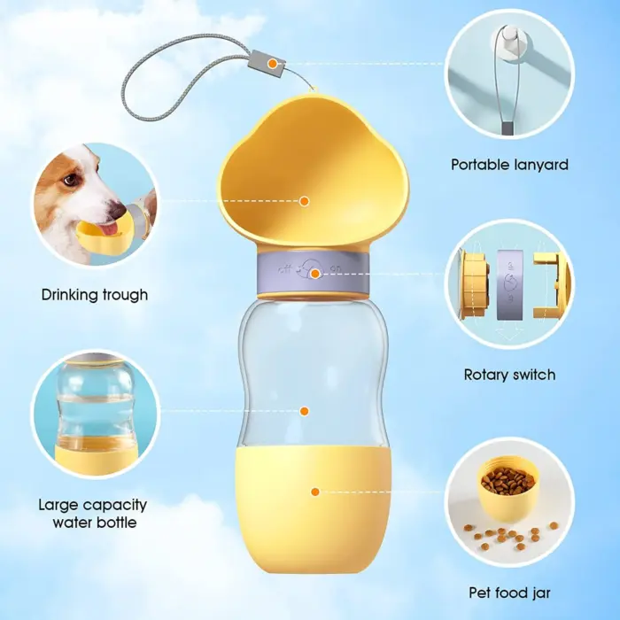 Portable Pet Water Bottle 350ml - ขวดน้ำสำหรับสัตว์เลี้ยงแบบพกพา 350 มิลลิลิตร (274279)