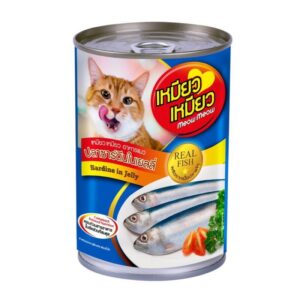 Meow Meow เหมียว เหมียว - อาหารแมวเปียกแบบกระป๋องรสปลาซาร์ดีนในเยลลี่ 400g (274041)