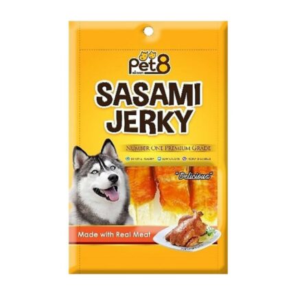 Pet8 Sasami Jerky - สันในไก่พันปลาแผ่น 50g (275168)