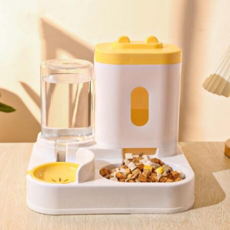 Automatic Pet Feeder Food & Water -ที่ให้อาหารและน้ำอัตโนมัติสำหรับสัตว์เลี้ยงแบบมีหู (25x27x24cm) (280107)