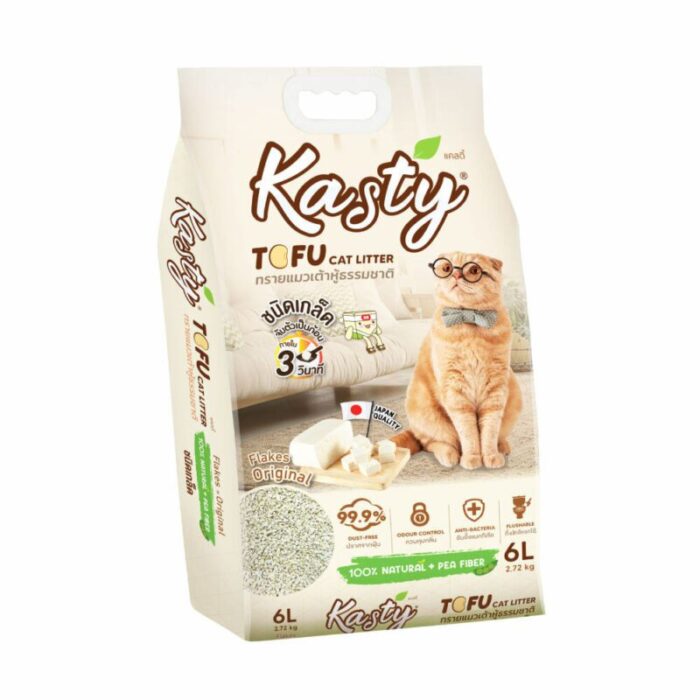 Kasty Flakes Original Tofu Cat Litter - ทรายแมวเกล็ดเต้าหู้กลิ่นดั้งเดิม 6L (285132)