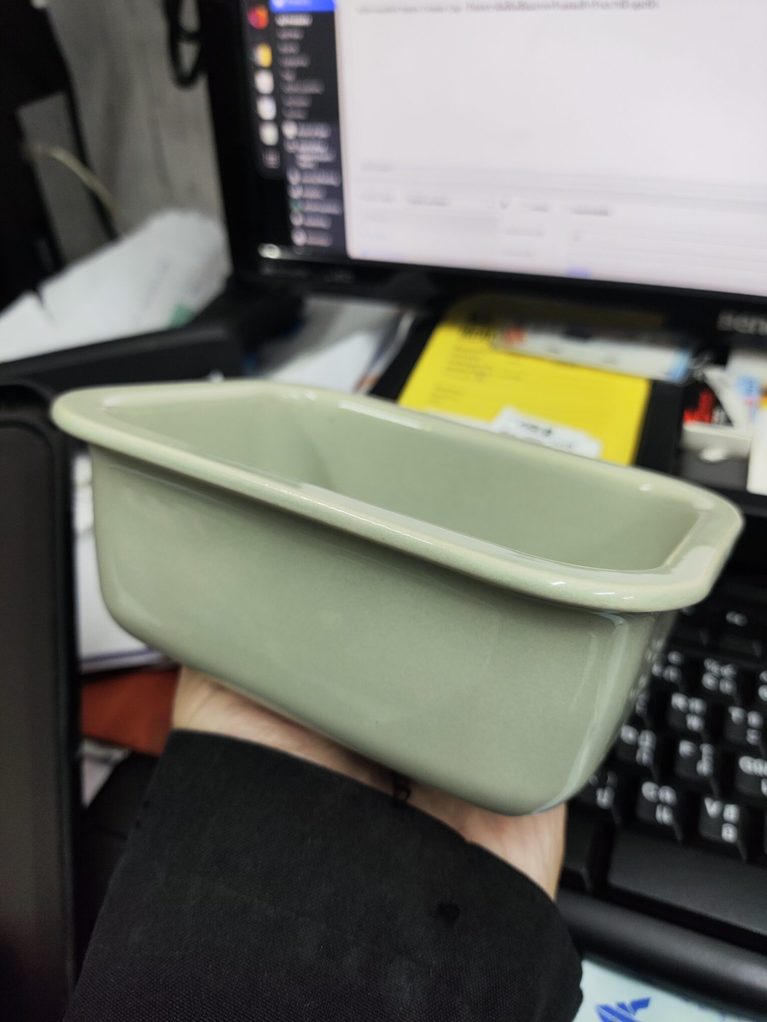 Rectangular Ceramic Tray - ถาดเซรามิคสี่เหลี่ยมผืนผ้าคละสี (5.5x4x2.5นิ้ว)(338509)