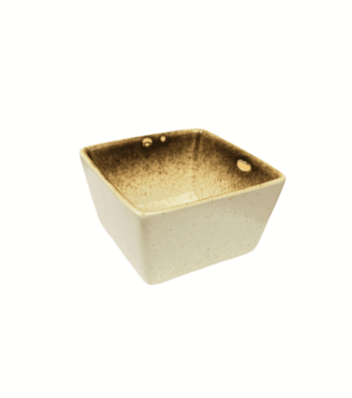 Ceramic - ถ้วยเซรามิคทรงสี่เหลี่ยม (3.75x2.5นิ้ว) (286760)
