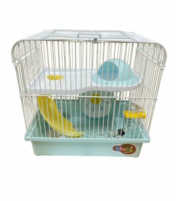 SOOS Shobi 166 Hamster Cage - กรงแฮมสเตอร์ 2 ชั้นพร้อมอุปกรณ์ (26x20x26cm) (291951)
