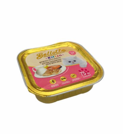 SOOS Bellotta Kitten Oceanfish Pate With Milk - อาหารลูกแมวสำเร็จรูปชนิดเปียก รสปลาทะเลผสมนม 75g (293279)
