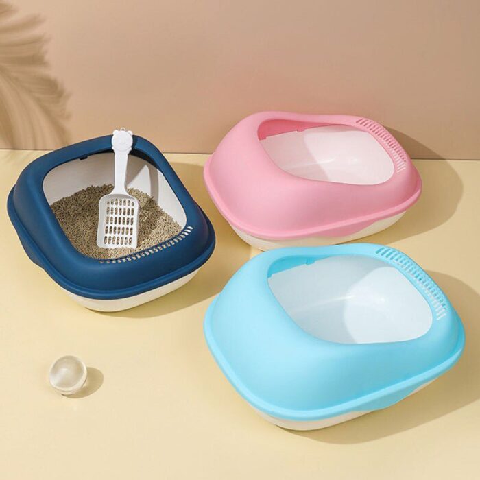 Home Pet Cat Litter Whale Shape - กระบะทรายแมว รูปทรงปลาวาฬพร้อมที่ตัก (41x52.5x22.5cm) (294437)