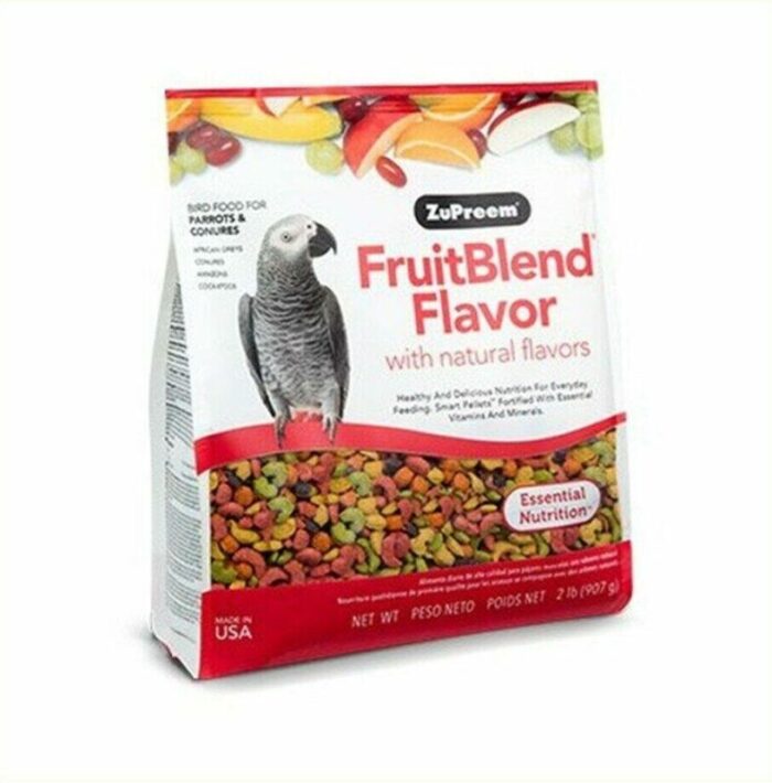 SOOS Zupreem Fruitblend Flavour Essential Nutrition - อาหารนกอัดเม็ดสำหรับนกแก้วทุกสายพันธุ์ 907g (291014)