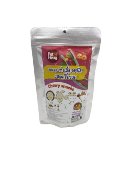 SOOS Pet Heng Snack Chewy Snacks - ขนมแท่งเคี้ยวหนึบ รสผลไม้รวม 100g (308995) (10)