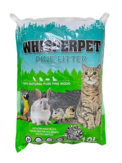 Whisperpet Pine Litter Carbon - ไม้สนอัดแท่ง สูตรคาร์บอน 10L (305063)