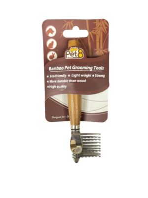 Pet8 Bamboo Beshedding Brush - หวีแปรงขนสัตว์เลี้ยง L (306810)