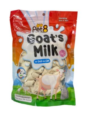 312547360_660102335817024_7821169276005990981_n Pet8 Bone Goat's Milk Flavored 400g - ขนมสำหรับสุนัขทุกสายพันธุ์ กระดูกผูกรสนมแพะ 400 กรัม (307087)