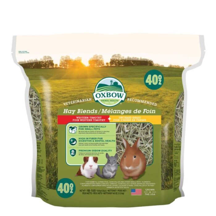 Oxbow Blends Timothy + Orchard Hay - หญ้าทิโมธีผสมหญ้าออร์ชาร์ต 40oz (299859) (4)