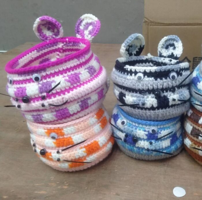 47206 Patcharin Crochet Basket Cradle - เปลถักโครเชต์แบบถ้วย คละแบบ (296806)