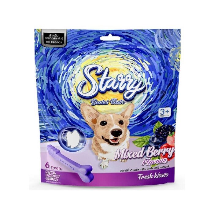 พบคำแนะนำในการเลือกกรงนกที่สมบูรณ์แบบ 10 Starry Dental Treats Mixed Berry Flavour - ขนมขัดฟันสุนัข ลดกลิ่นปาก รสมิกซ์เบอร์รี่ 168g (308700)