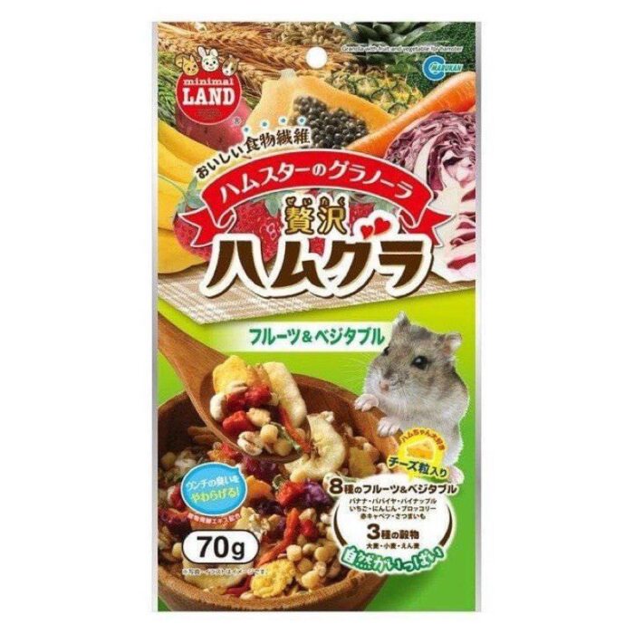 Minimal Land Hamster Food - อาหารเสริมสำหรับหนูแฮมสเตอร์ สูตรผลไม้รวมอบแห้ง 70g (306575)