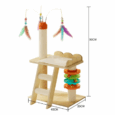 Cat Condo Wooden Style (W45xD35xH90cm) - คอนโดสำหรับแมวขนาดเล็ก แบบไม้พร้อมรางของเล่น (300884)