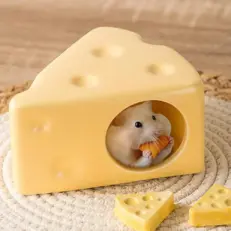 Hamster House Ceramic Cheese Igloo S - บ้านเซรามิครูปทรงก้อนชีส สำหรับหนูแฮมสเตอร์ ขนาดเล็ก (299415)