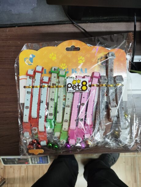 Pet8 Pet Collar GHC44 - ปลอกคอสัตว์เลี้ยง 10mm ลายหน้าหมีดำ (302785)