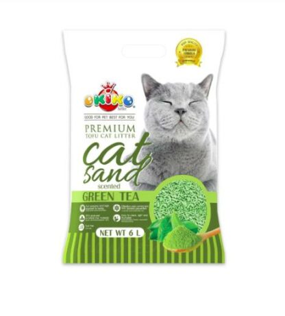 Okiko Premium Tofu Cat Litter Cat Sand Matcha - ทรายแมวเต้าหู้เกรดพรีเมี่ยม กลิ่นชาเขียว 6L (298514)